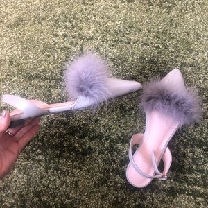 Feathered Mules - Lavender